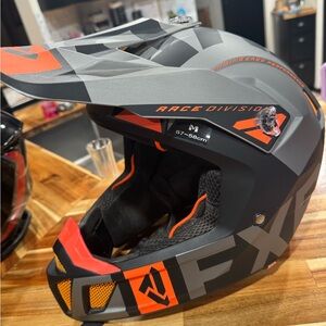 FXR Race Division Helmet - Black and Orange